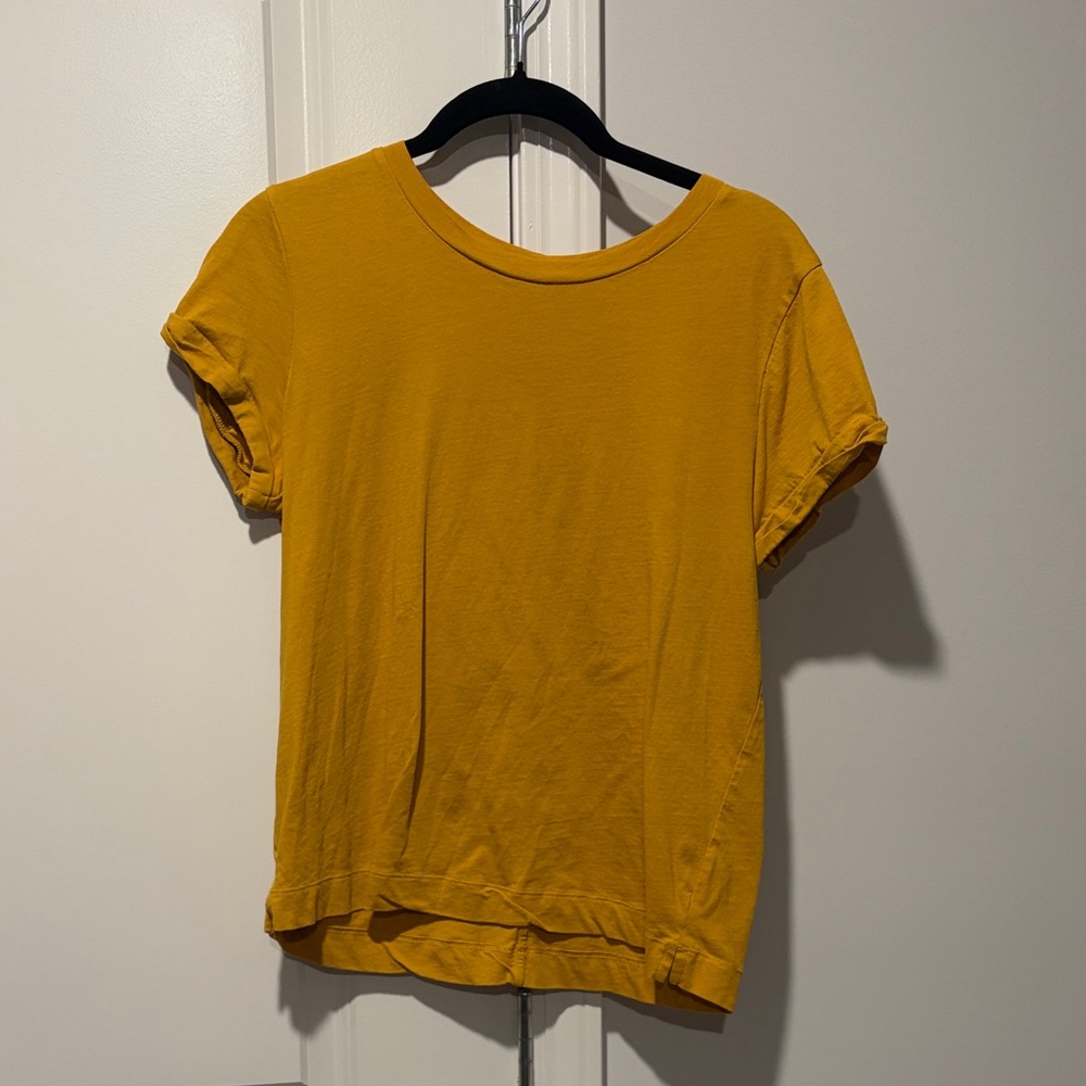 Casual Mustard Yellow Women's Top